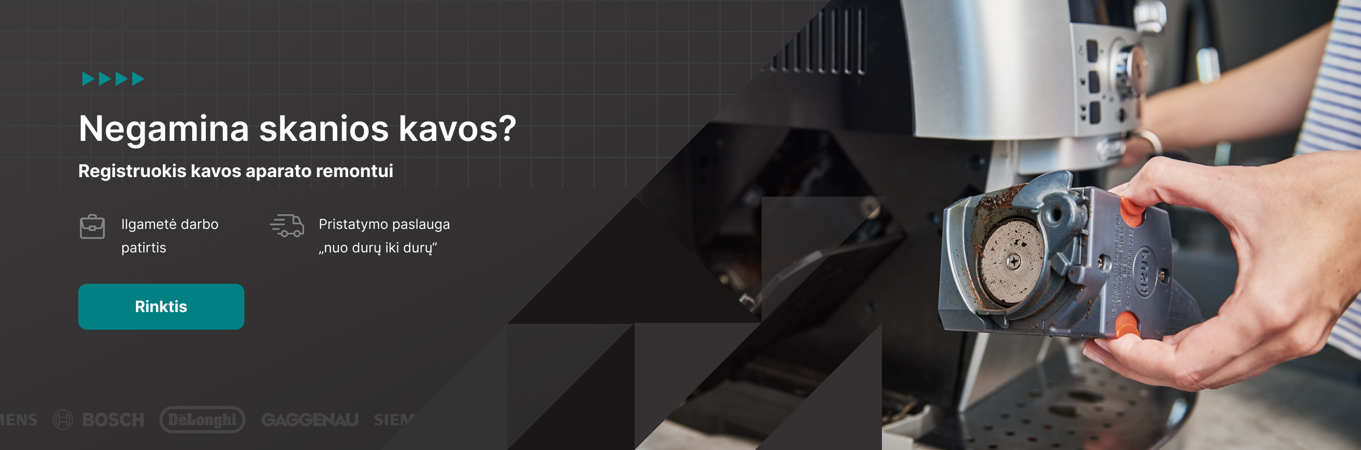 Kavos aparatų remontas