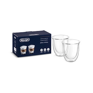 De'Longhi CAPPUCCINO dvigubo stiklo puodelių rinkinys DLSC311 (2 vnt., 270 ml.)