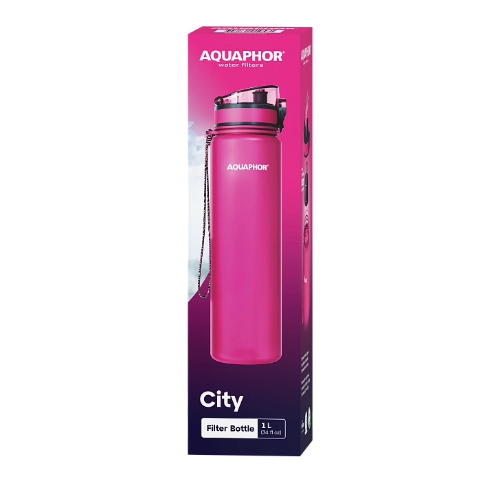 Aquaphor filtruojanti gertuvė City 1 L (Rožinė)