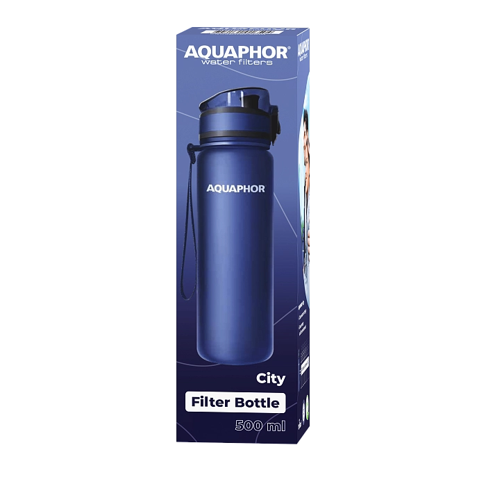 Aquaphor filtruojanti gertuvė City  500 ml (Tamsiai Mėlyna)