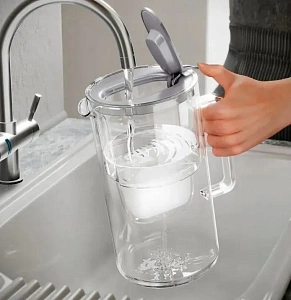 AQUAPHOR Glass Maxfor+ (Pilkas) geriamo vandens ąsotis