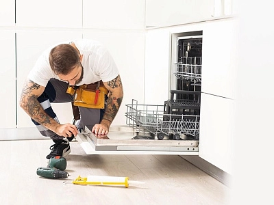 Įmontuojamos indaplovės pajungimas