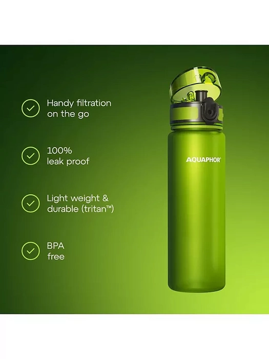 Aquaphor filtruojanti gertuvė City 800 ml (Žalsvai Gelsva)