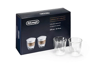 De'Longhi CAPPUCCINO stiklinių puodelių rinkinys DLSC301 (6 vnt., 270 ml.)