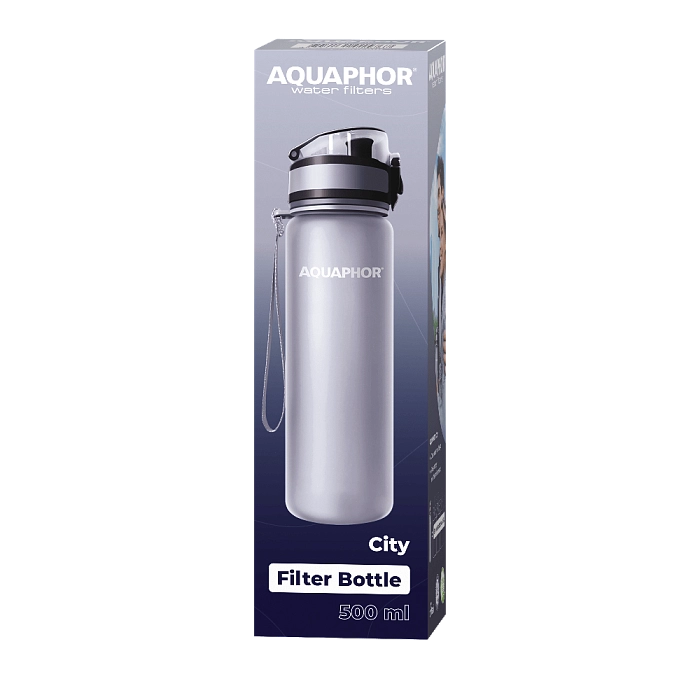 Aquaphor filtruojanti gertuvė City   500 ml (Pilka)