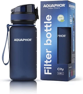 Aquaphor filtruojanti gertuvė City 350 ml (Tamsiai mėlyna)