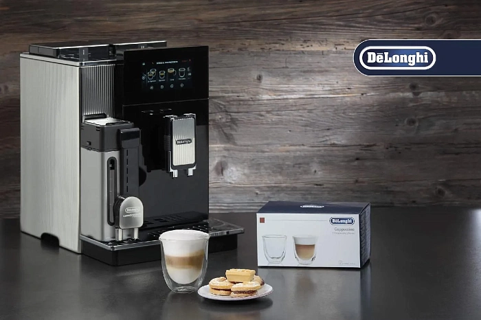De'Longhi CAPPUCCINO dvigubo stiklo puodelių rinkinys DLSC311 (2 vnt., 270 ml.)