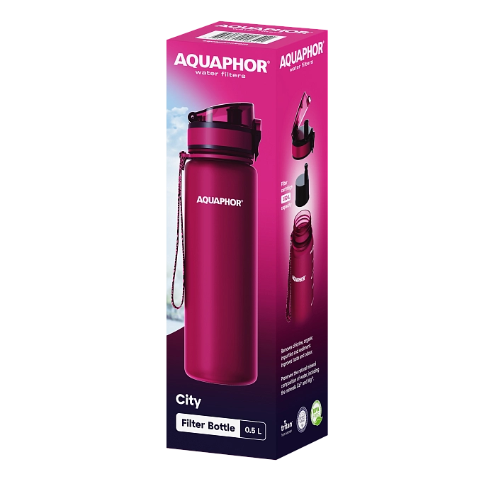 Aquaphor filtruojanti gertuvė City 500 ml (Rubinas)