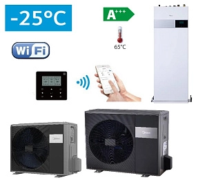 MIDEA M-THERMAL ARCTIC oras- vanduo šilumos siurblys su intergruotu boileriu MHA-V10W/D2N8-B2/HBT-A100/190CDS90GN8-B
